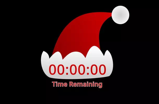 Plantilla de cuenta atrás con temática navideña