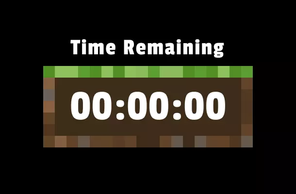 Plantilla de cuenta atrás con temática Minecraft